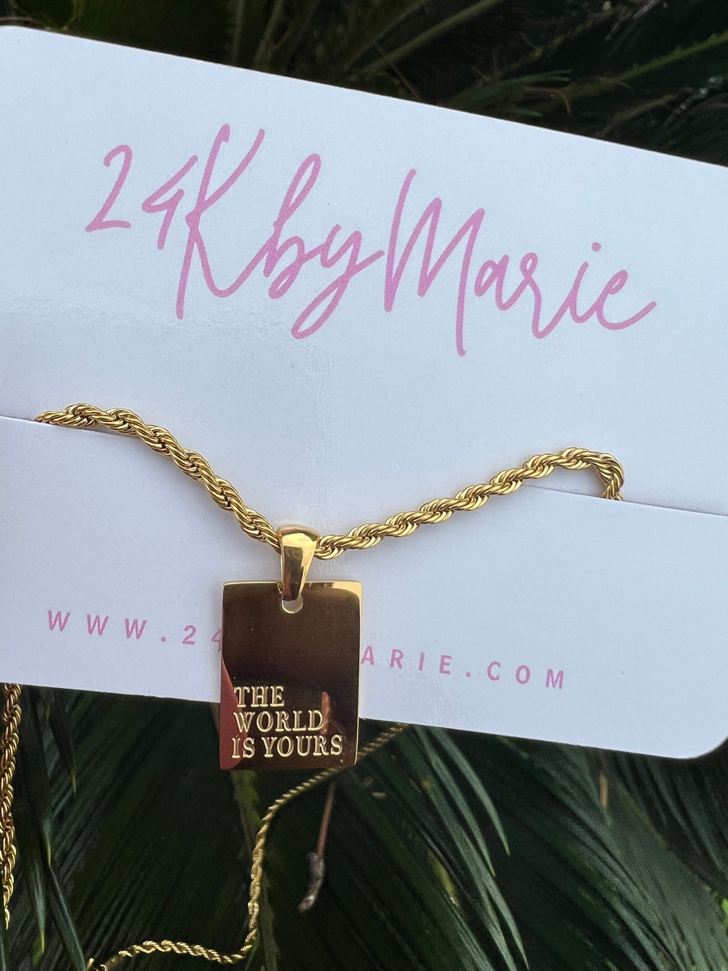 The World is Yours Necklace - 24KByMarie