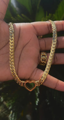 Heart Cuban Necklace - 24KByMarie