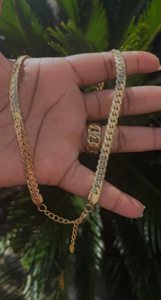 Heart Cuban Necklace - 24KByMarie