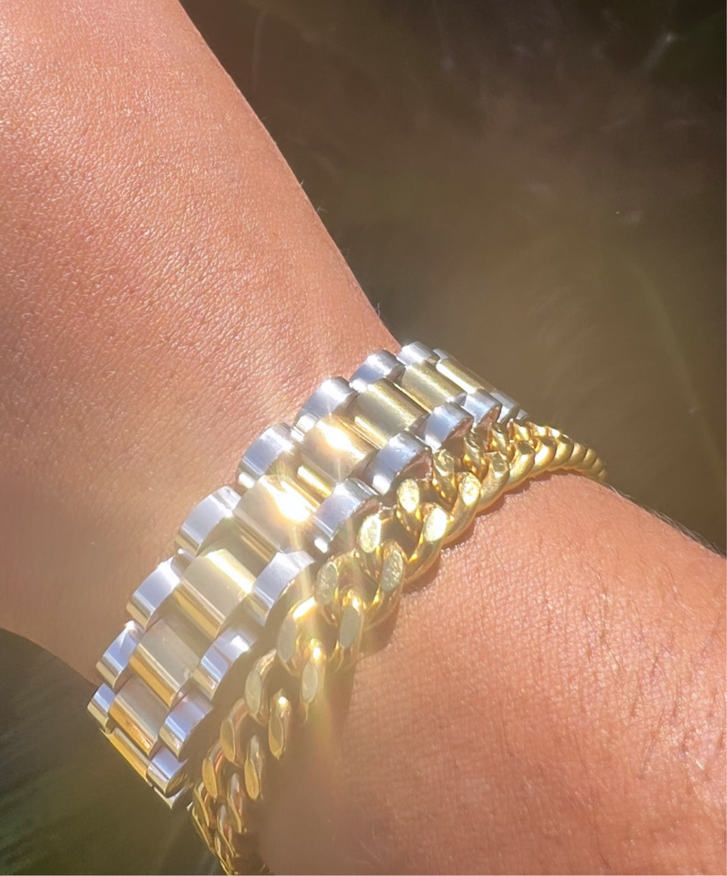 Two Toned Link bracelet - 24KByMarie